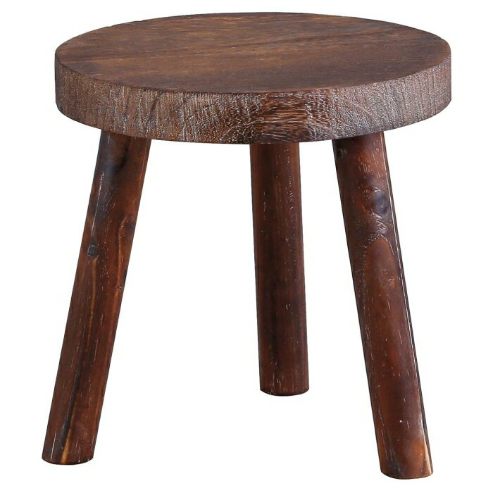 ランバージャックスタンド ラウンド ブラウン 1個雰囲気のある木製テーブル。フェイクグリーンの台座に。送料無料 テーブル ディスプレイ 什器 陳列台 おしゃれ 店舗