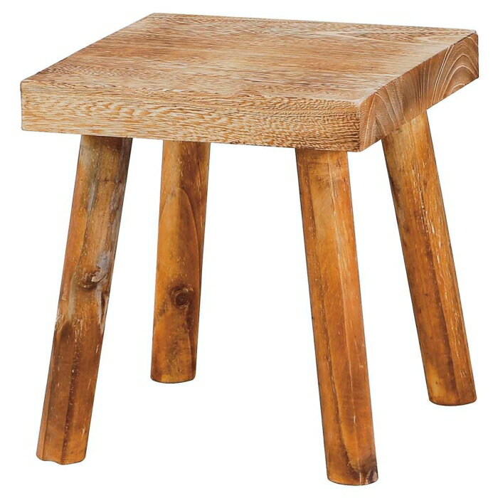 ランバージャックスタンド スクエア ナチュラル 1個雰囲気のある木製テーブル。フェイクグリーンの台座に。送料無料 テーブル ディスプレイ 什器 陳列台 おしゃれ 店舗