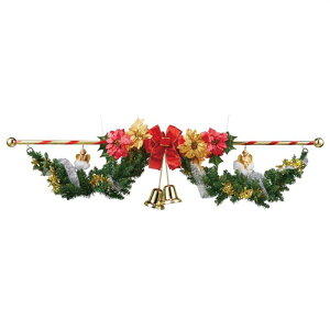 デラックスクリスマススワッグ 143cm 1枚キュートな柄と豊富なモチーフ数でクリスマスの賑やかさを演出します。送料無料 プリーツハンガー 飾り 装飾 吊り下げ ディスプレイ 天井