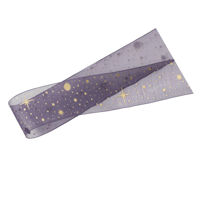 クリスタルオーガンジーリボン 38mm幅×20m巻 ネイビー 1巻キラキラときらめくオーガンジーリボン。送料無料 ラッピング リボン ギフト 手芸 素材 紺 ク...