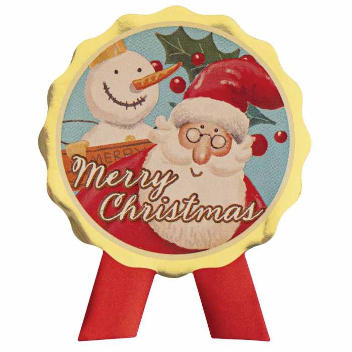 【100枚入り】ゆかいなクリスマス リボン型シール(強粘着)シールが剥がれやすい素材にもしっかり貼れる強粘着のシールです。送料無料 ラッピング シール ステッカ...