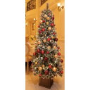ブラシポットラグジュアリークリスマスツリーセット 高さ240×幅91cm 1セット送料無料 ライト おしゃれ 北欧 led 電飾 高級 特大