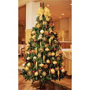 【10%OFFクーポン有り!5月25日限り】ゴージャスクリスマスツリーセット ゴールド 高さ210cm送料無料 クリスマスツリー 大型 おしゃれ 北欧 イルミネ...
