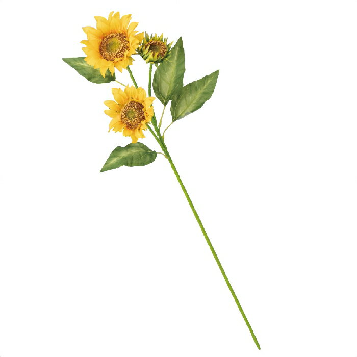 ひまわり造花ロングスプレー 1本90cmもある、ひまわりの造花です。1本飾るだけでもお店の中がパッと明るい雰囲気に！テーブルに置いたり、花瓶に挿しても。造花 ひまわり ヒマワリ おしゃれ インテリア フラワーアレンジメント