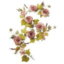 キャベッジローズ造花ガーランド 140cm モーブ 1本秋らしい落ち着いた色の造花ガーランド。壁やレジカウンターに吊るしたり、テーブルに置いたり、陳列棚やワゴンや看板に巻いたりアレンジ自由!秋 装飾 飾り 造花 フラワー ガーランド 玄関 バラ 薔薇