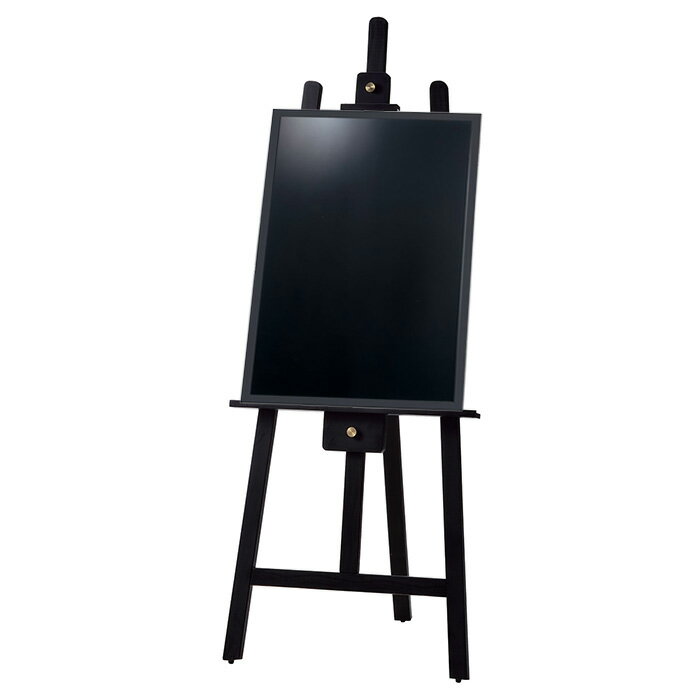 【5%OFFクーポン有り!ブラックフライデー期間中♪】イーゼル ブラック (イーゼル+ボード) 1台イーゼル 木製 スタンド 絵画 パネルスタンド メニュー 看...