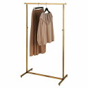 【10%OFFクーポン有り!5月20日限り】アンティークゴールドハンガーラック 角パイプ W90cm 1台ハンガーラック シンプル 業務用 頑丈 パイプハンガー...