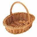 【5%OFFクーポン有り!6月1日限り】小判型ピクニックバスケット エコノミー ブラウン 1個送料無料 バスケット 収納 かご カゴ 持ち手 ミニ おしゃれ