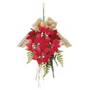 ポインセチアハンギング 1個クリスマスの彩りをポインセチアで手軽に演出 !送料無料 造花 インテリア フラワーアレンジメント フェイクフラワー フェイク リアル...
