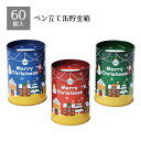 【5%OFFクーポン有り!9月15日限り】【60個入り】クリスマスペン立て缶貯金箱送料無料 景品 くじ引き くじ 当てくじ 子供会 イベント 子供 小学生