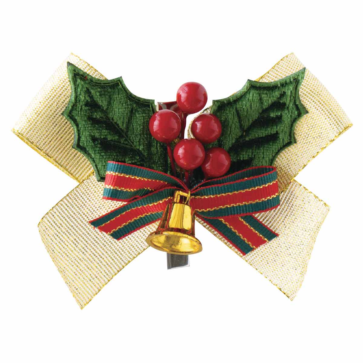 【20個入り】クリスマス リボン付きフルリールクリップ ゴールドシンプルな包装が簡単にグレードアップ!立体モチーフが、ギフトを華やかにするクリップ。送料無料 ラ...