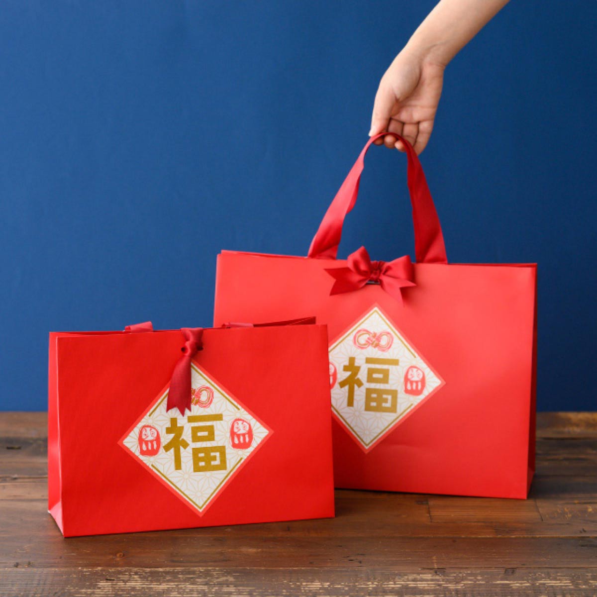 【20枚入り】福袋シール ひし形 18×18cm送料無料 ギフトバッグ ラッピング 正月 セール 手提げ 袋 ハッピーバッグ 業務用 store-express-10024889 ストア・エキスプレス 楽天市場店 サンプル画像3
