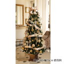 木製ベース スリムクリスマスツリーセット ゴールド 高さ210×幅86cm 1セットどんな場所にも飾りやすいスマート感が魅力。ゴールドの輝きに包まれたスリムツリ...