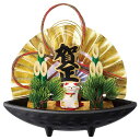 おめでたアレンジ 幅19cm 賀正 1個送料無料 お正月 正月 飾り 装飾 玄関 置物 お正月飾り 和風