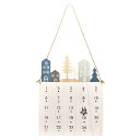 【10%OFFクーポン有り!5月30日限り】木製アドベントカレンダー ホワイト 高さ43cm 1個送料無料 ギフト ディスプレイ クリスマス 飾り 装飾 玄関 ...
