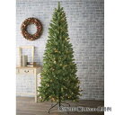 【10%OFFクーポン有り!7月20日限り】ナチュラルクリスマスツリー LEDライト付き 高さ210×幅112cm 1台送料無料 おしゃれ 北欧 led 電飾