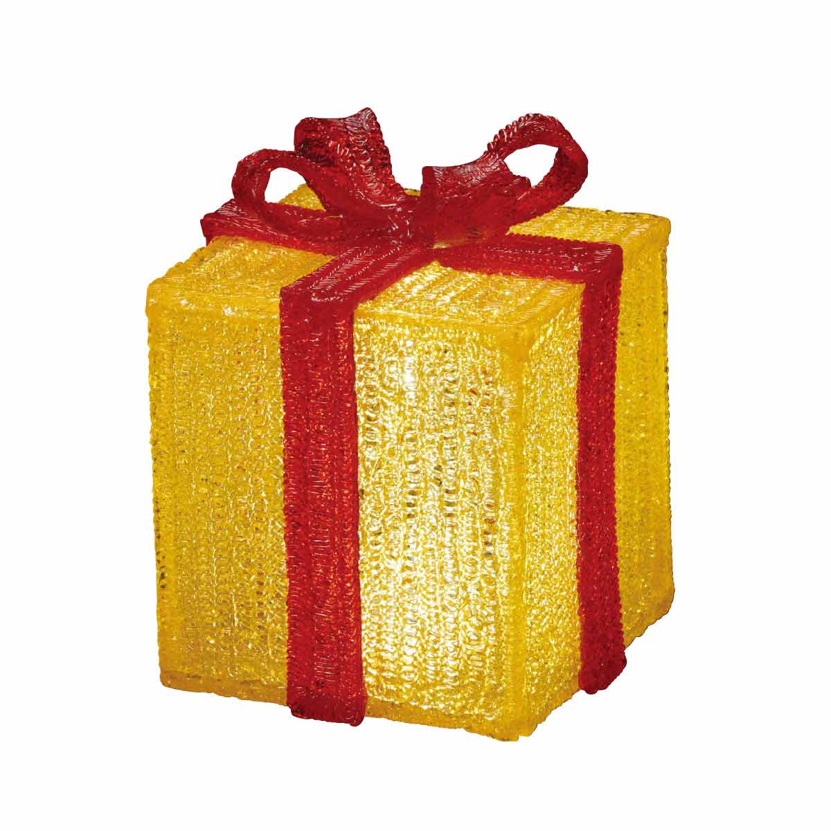 【5%OFFクーポン有り！ブラックフライデー期間中♪】LEDモチーフ プレゼントボックス イエロー 1台送料無料 イルミネーション ライト イルミネーションライト 屋外 電飾 クリスマス