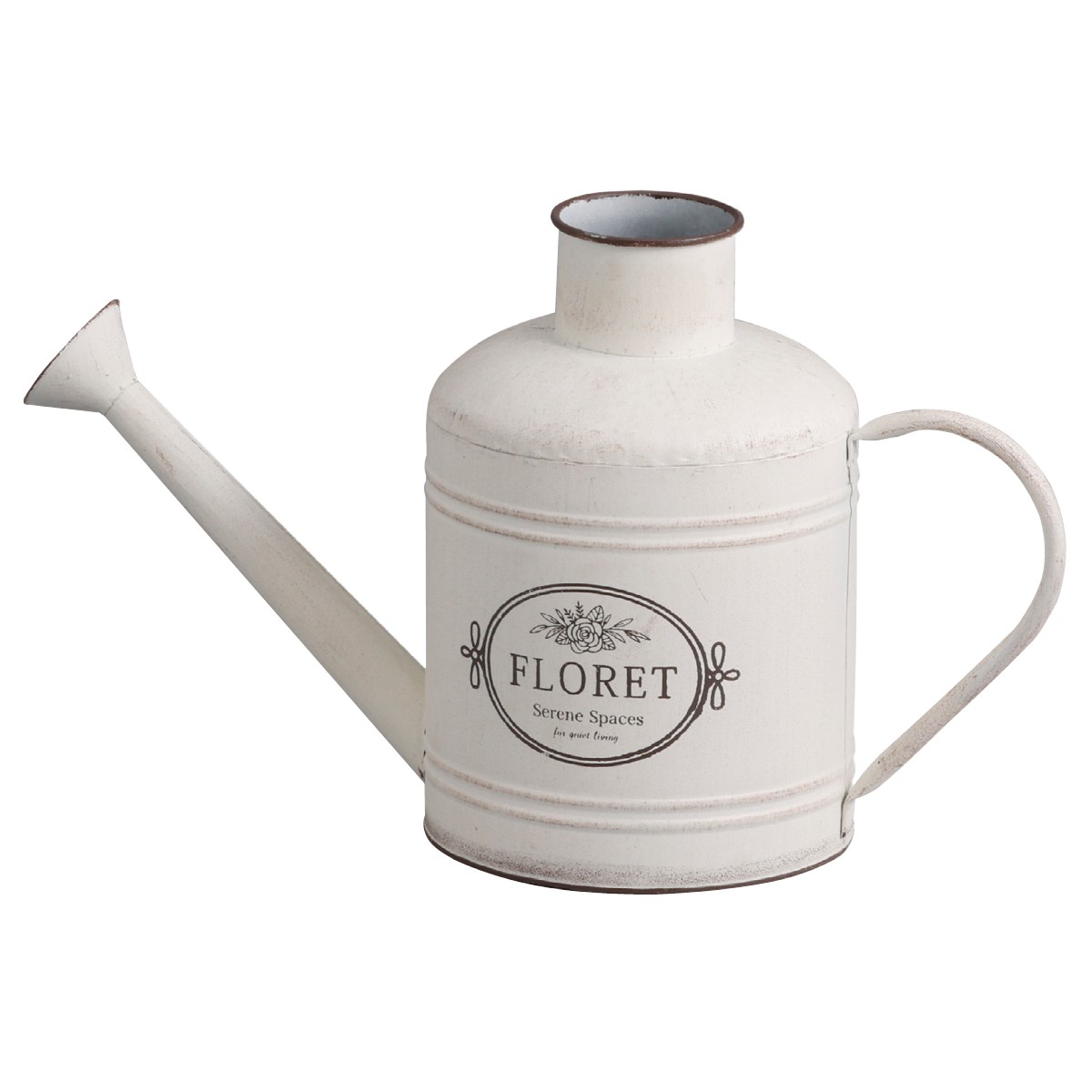 フローレット ブリキポット ウォーターカン 1個アンティーク風のシャビーでマットなブリキの質感と造花の相性も良く、春らしい店舗ディスプレイにおすすめです。送料無料 置物 雑貨 飾り インテリア おしゃれ かわいい オブジェ アンティーク ディスプレイ