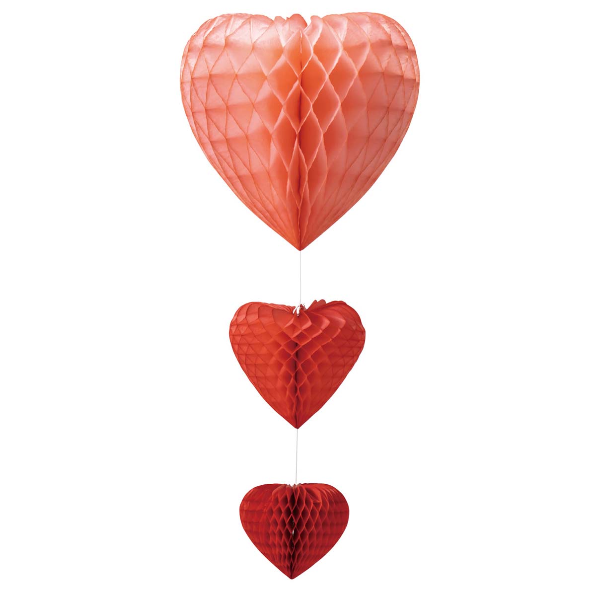 3連ハニカムハートハンガー 1本北欧リトアニア製のおしゃれな雰囲気のハニカム。送料無料 ペーパーファ ...