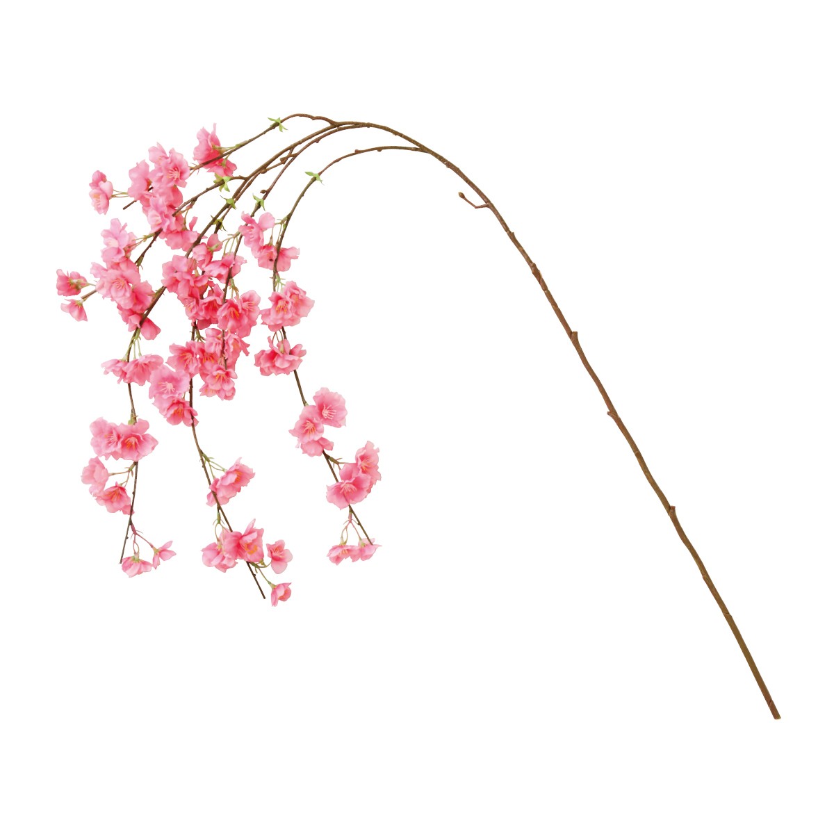 シダレザクラ 長さ125cm ダークピンク 1本春の訪れを感じさせる華やかで和風の桜装飾。本物そっくりのしだれ桜は満開の桜をイメージしたボリューム感！送料無料 桜 さくら 造花 フェイクフラワー 春 装飾 花材 パーツ 枝 飾り 花びら