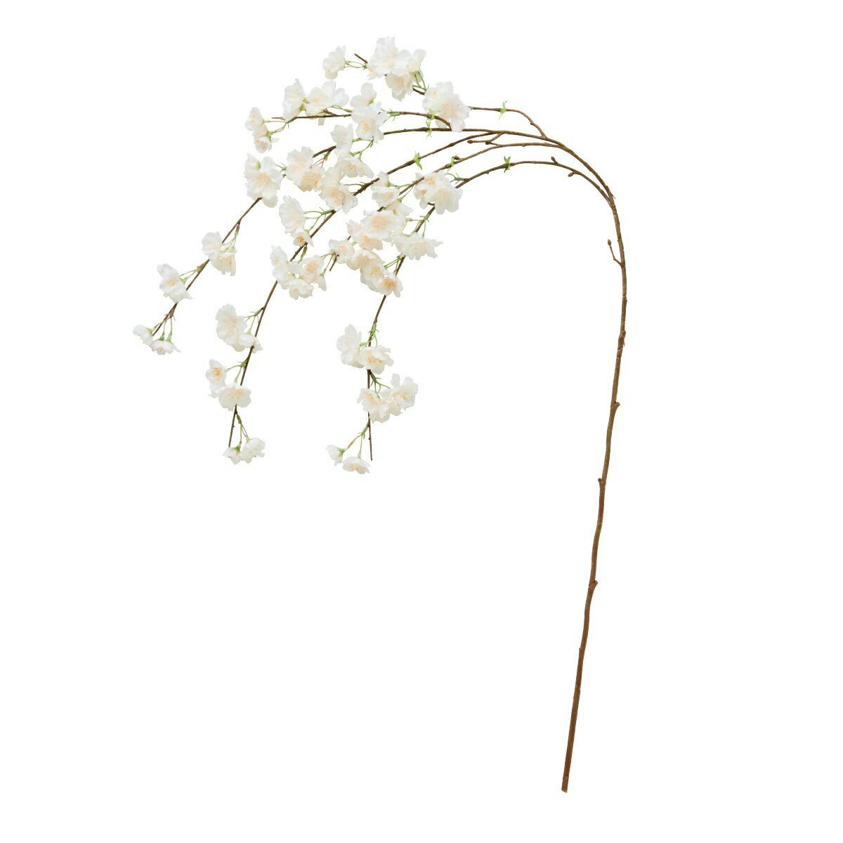 シダレザクラ 長さ125cm ピンクホワイト 1本春の訪れを感じさせる華やかで和風の桜装飾。本物そっくりのしだれ桜は満開の桜をイメージしたボリューム感！送料無料 桜 さくら 造花 フェイクフラワー 春 装飾 花材 パーツ 枝 飾り 花びら
