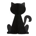 【5%OFFクーポン有り!マラソン期間中♪】ハロウィンペーパーデコレーション 黒ネコ 1個送料無料 飾り 置物 ディスプレイ オブジェ 装飾 グッズ 室内