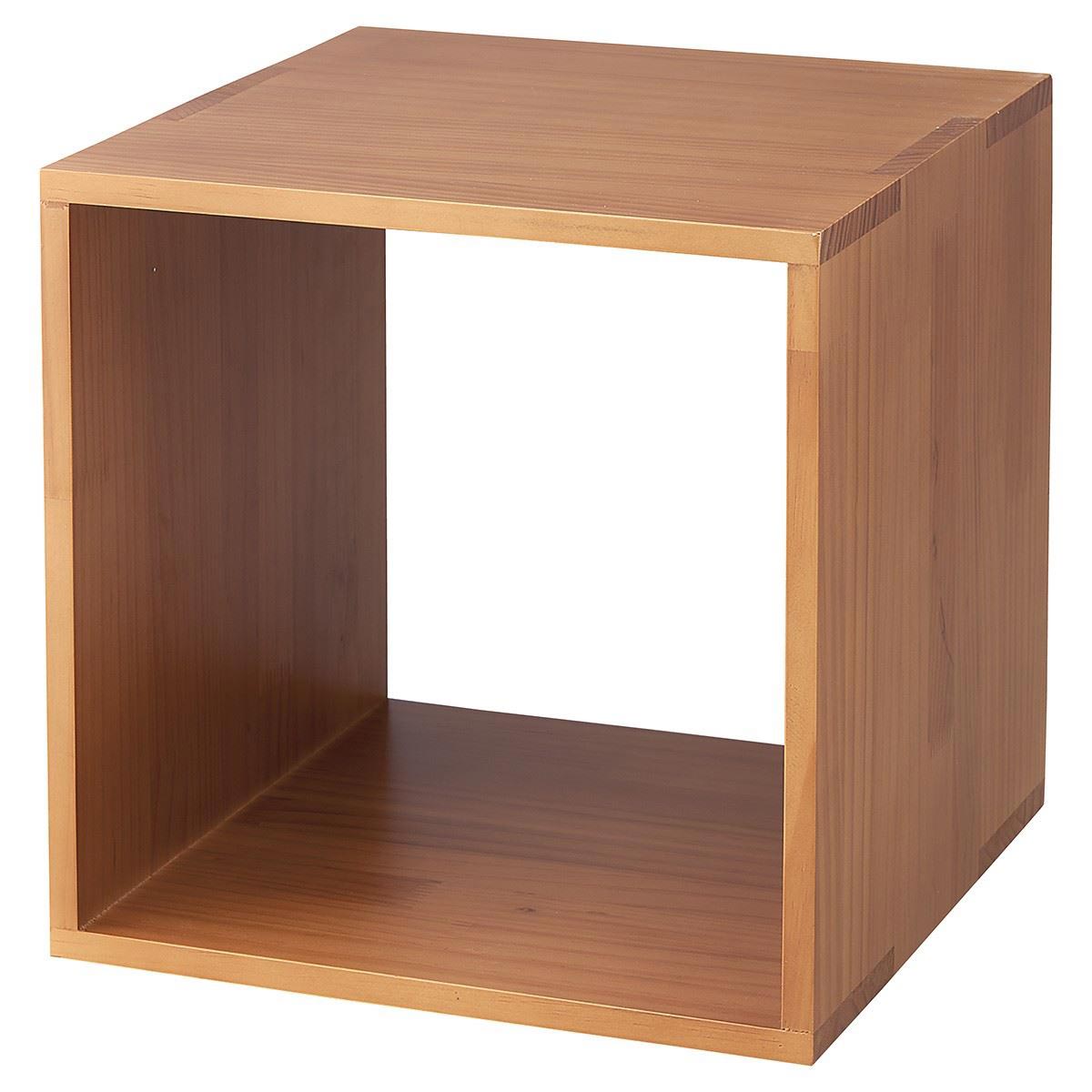 木製ディスプレイボックス パイン集成材 ブラウン 30cm角 1個天然木のディスプレイボックス。ディスプレイボックスを積み重ねたり、壁に設置したりしてディスプレイを楽しんで。送料無料 ロの字 ディスプレイラック オープンラック 棚 卓上 おしゃれ 収納