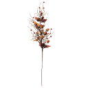 オータムスプレー 長さ84cm ナッツブランチ 1本1本の茎から複数のお花が付いたデザインのスプレー。商品棚やレジカウンター、オフィスの受付など、花瓶に挿すだけで簡単に秋らしい店舗ディスプレイに。送料無料 造花 インテリア 秋 パーツ フェイク リアル