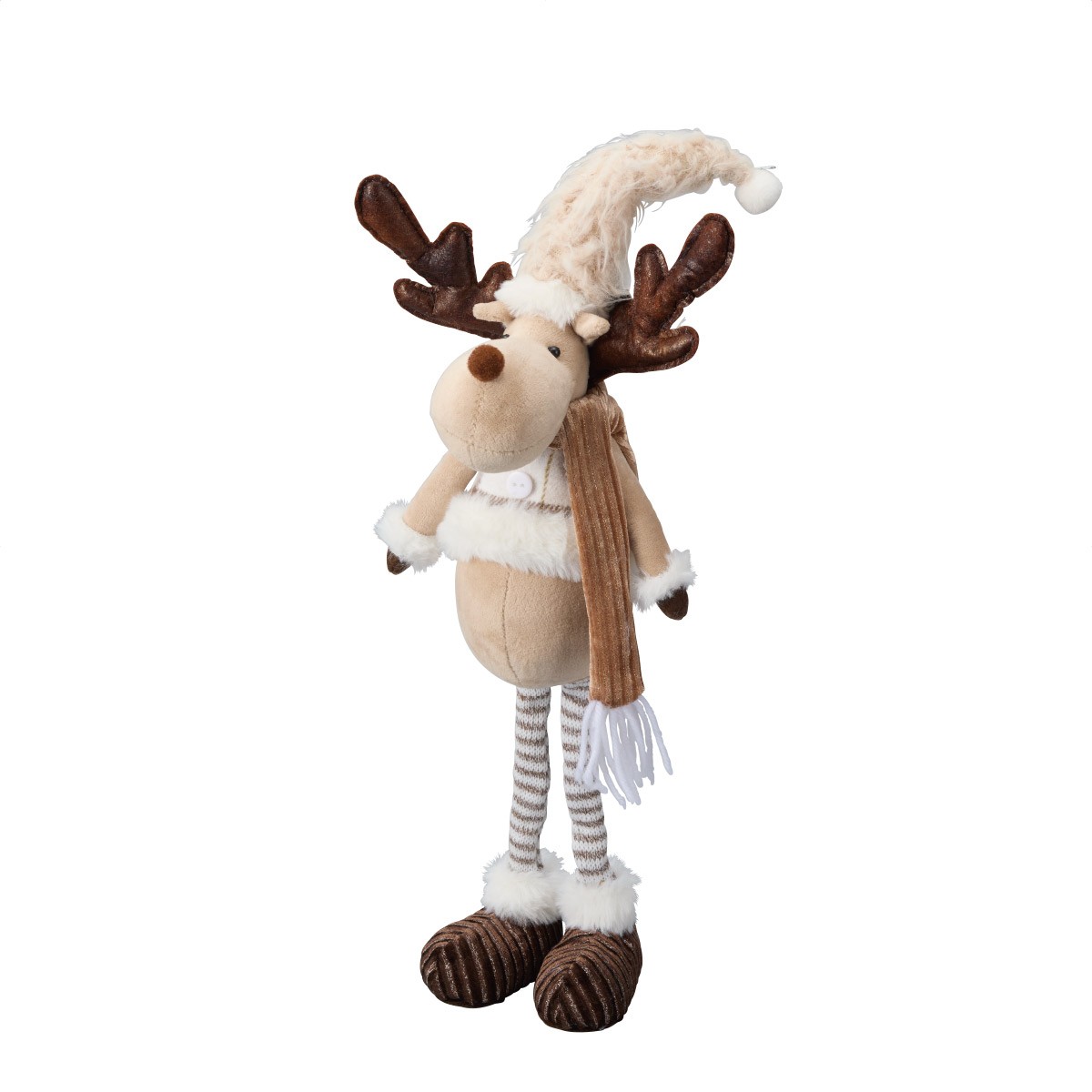 【5%OFFクーポン有り！ブラックフライデー期間中♪】ファブリックトナカイドール スタンディング 1個送料無料 クリスマス 飾り 装飾 オブジェ 置物 クリスマス雑貨 雑貨