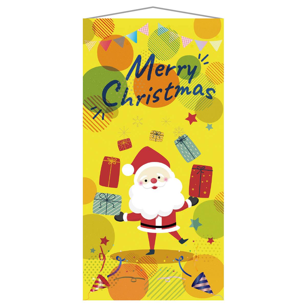 タペストリー わくわくサンタ 1枚ショーウィンドウや壁面にタペストリー1枚飾るだけでお店の雰囲気をク..