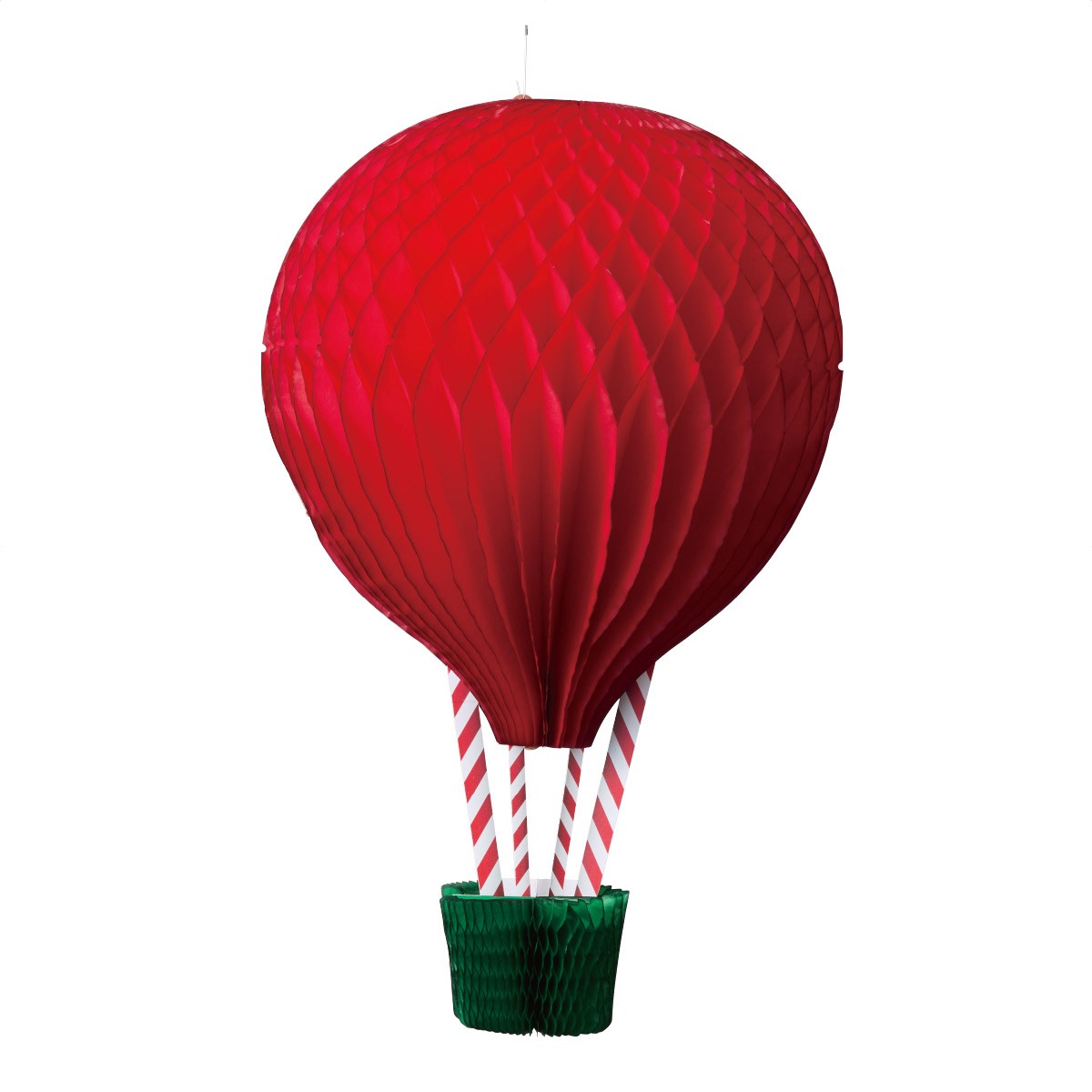 【5%OFFクーポン有り！ブラックフライデー期間中♪】気球 ペーパーハニカム 高さ52cm 1個送料無料 クリスマス 飾り 装飾 吊り下げ クリスマスボックス