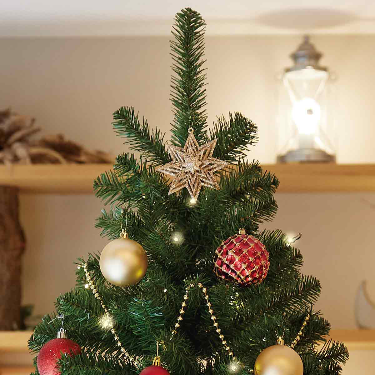 ウッドポットクリスマスツリーセット レッド 高さ210cm 1セット木製ベース付きの王道レッドツリーは、どんな場所にも飾りやすいベーシックなデザインです。送料無料 大型 おしゃれ 北欧 ライト led 電飾 高級