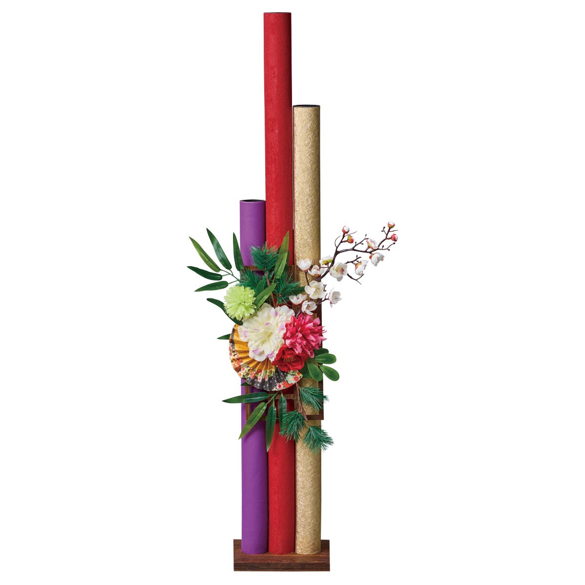 彩正月格子スタンド 1台新年のお店やオフィスの顔を彩る高さ106cmの豪華な正月飾り。送料無料 お正月 正月 飾り 装飾 玄関 置物 モダン お正月飾り 和風