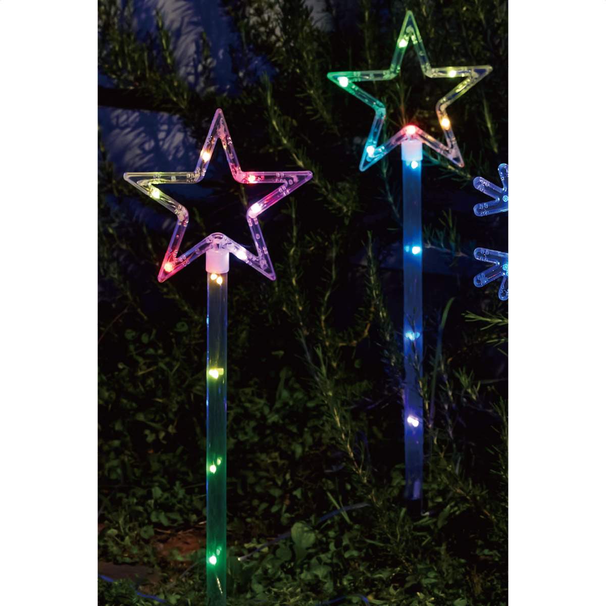 【5%OFFクーポン有り！ブラックフライデー期間中♪】APPガーデンLEDスティック スター 1セット送料無料 イルミネーション ライト 家 屋外 装飾 星 玄関 電飾 飾り クリスマス