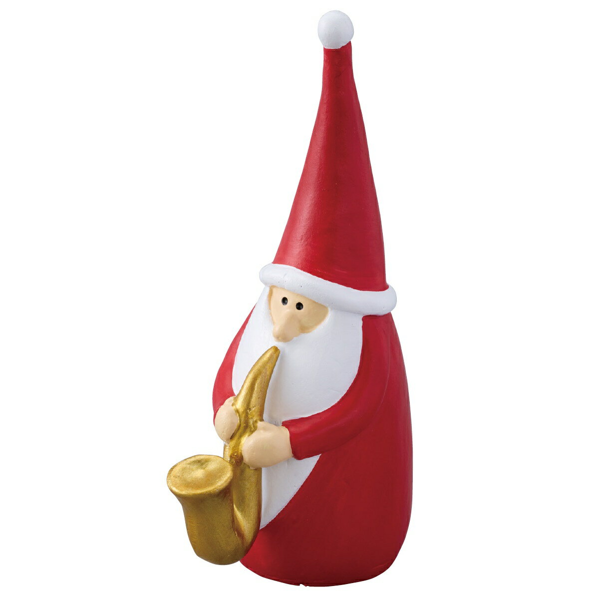 【5%OFFクーポン有り！ブラックフライデー期間中♪】ミュージカルサンタスタンド 高さ15cm サックス 1個送料無料 クリスマス 飾り 装飾 オブジェ 置物 雑貨 サンタクロース