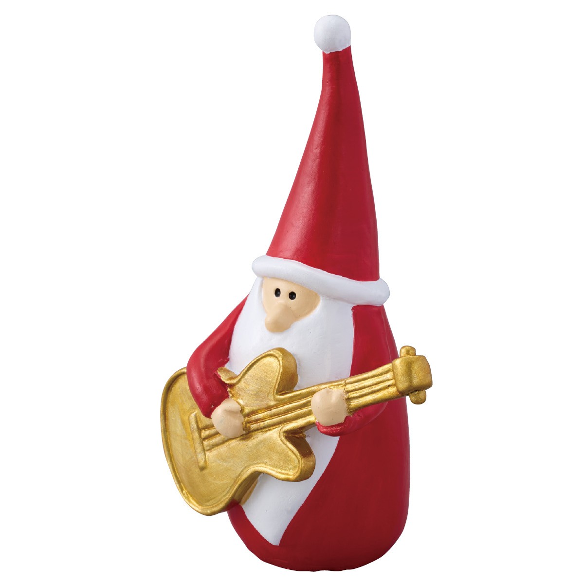 【5%OFFクーポン有り！ブラックフライデー期間中♪】ミュージカルサンタスタンド 高さ15cm ギター 1個送料無料 クリスマス 飾り 装飾 オブジェ 置物 雑貨 サンタクロース