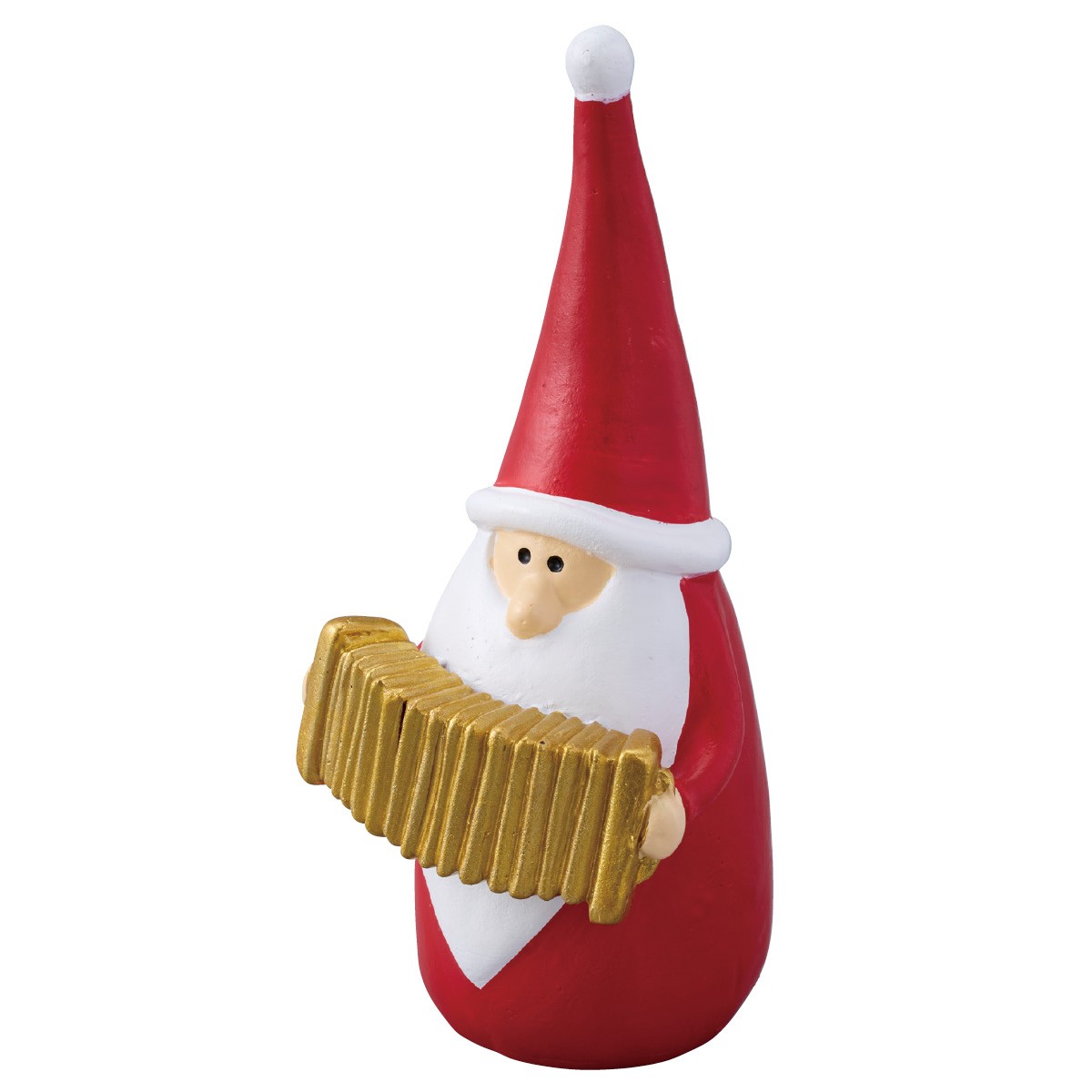 【5%OFFクーポン有り！ブラックフライデー期間中♪】ミュージカルサンタスタンド 高さ15cm アコーディオン 1個送料無料 クリスマス 飾り 装飾 オブジェ 置物 雑貨 サンタクロース