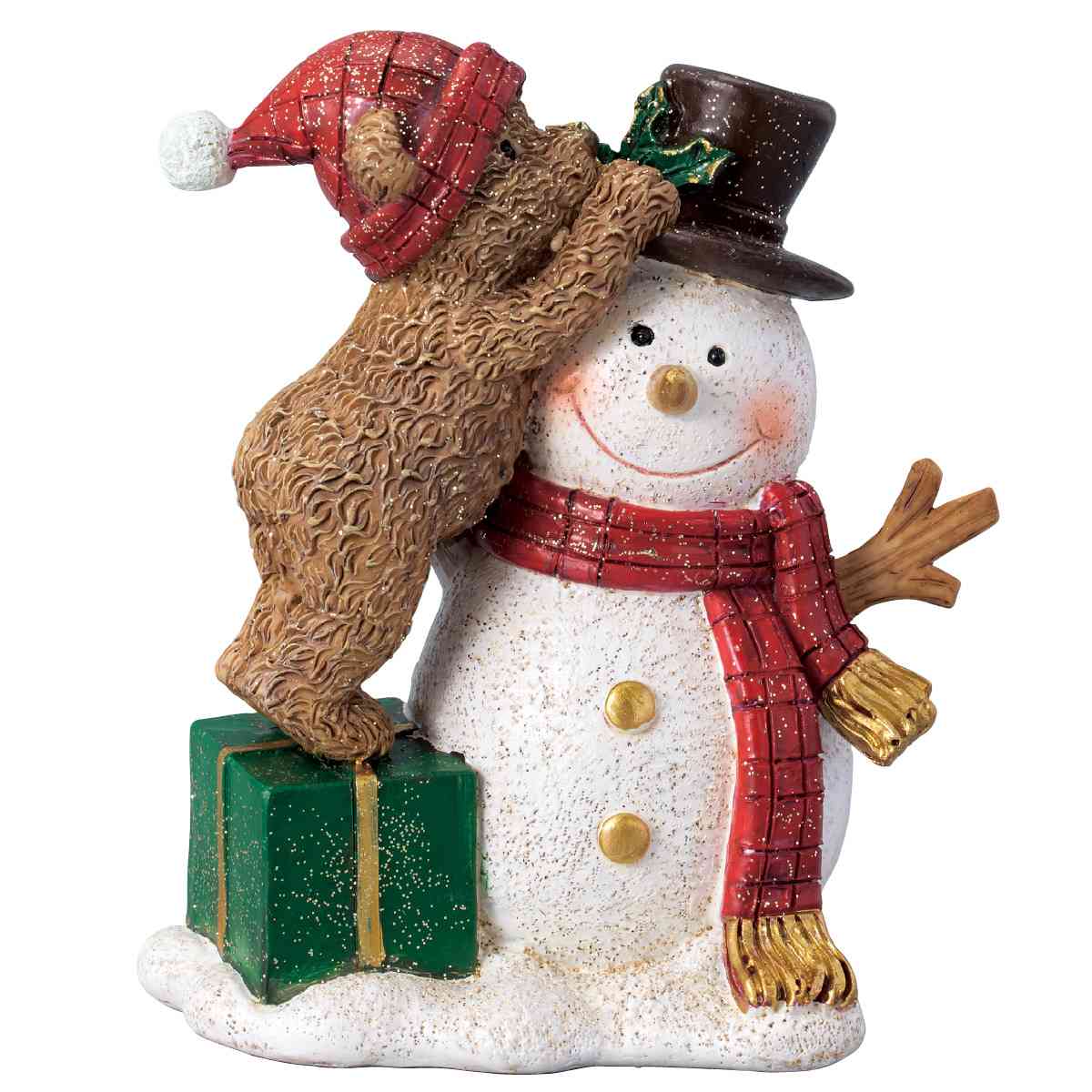 【5%OFFクーポン有り！ブラックフライデー期間中♪】クリスマスベアースタンド スノーマン 1個送料無料 飾り 装飾 オブジェ 置物 雑貨