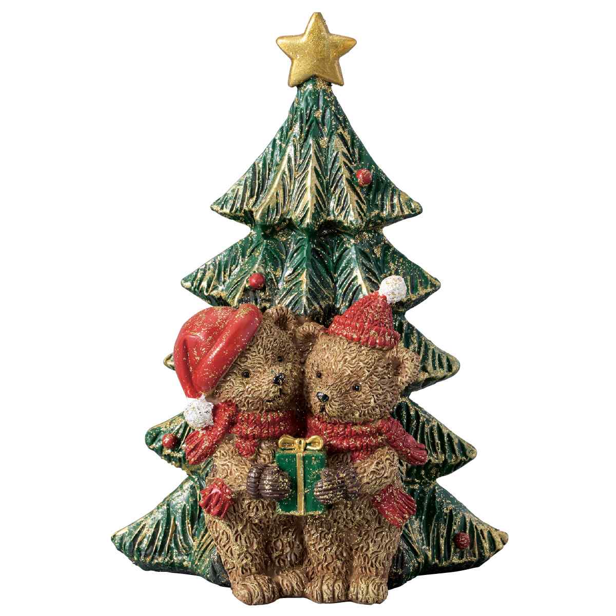 【5%OFFクーポン有り！ブラックフライデー期間中♪】クリスマスベアースタンド ツリー 1個送料無料 飾り 装飾 オブジェ 置物 雑貨