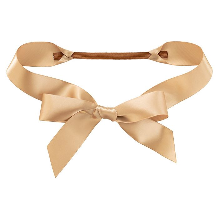 【10個入り】ワンタッチサテンリボンゴム Sゴールドの輪っかのゴムをパチンとはめるだけでリボン結びしたように見える、簡単なラッピンググッズです。ラッピング ギフ...