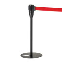 コンパクトスタッキングパーティション 支柱/ブラック ベルト/赤 1台本体のサイズが通常より小さいサイズのパーテーション。ベルト外れを防止するロック機能付き。ガ...