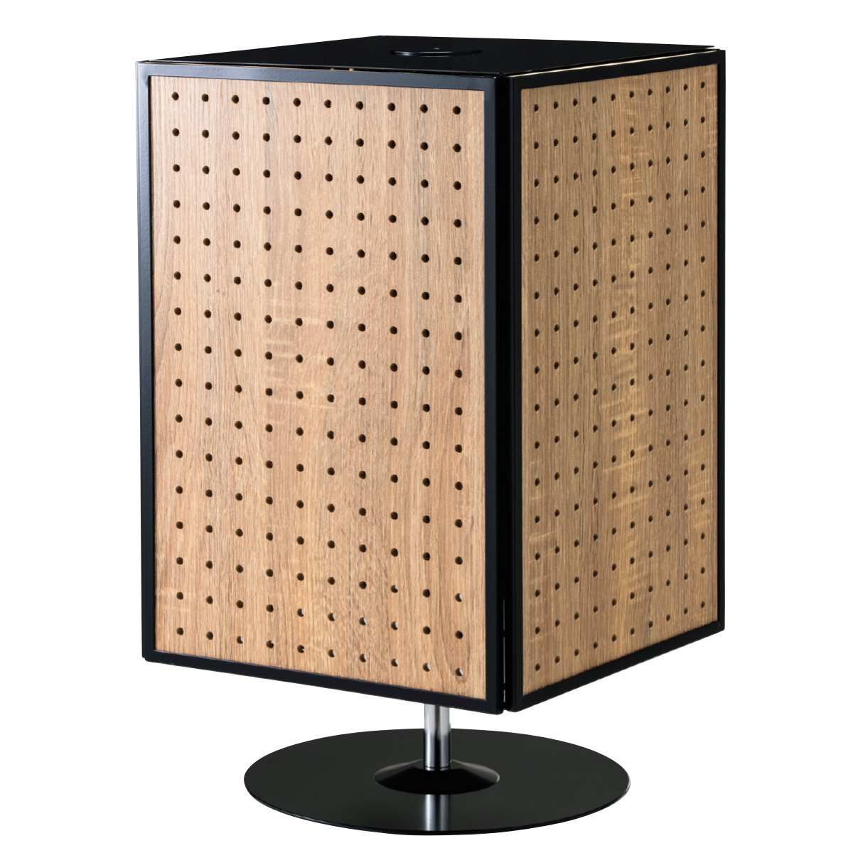 【5%OFFクーポン有り！ブラックフライデー期間中♪】卓上4面回転有孔ボード什器 ラスティック柄 1 ...