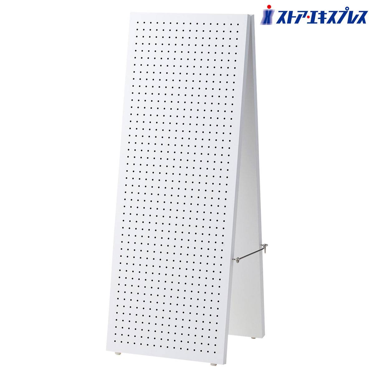 【5%OFFクーポン有り！ブラックフライデー期間中♪】A型両面有孔ボードスタンド ホワイト 1台送料 ...