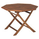 アカシア材 ガーデンテーブル 八角型 直径110cm 1台防虫効果が高くて、硬い素材のアカシア材を使用しています。そり・割れなども起こりにくく、丈夫です。ガーデンテーブル 木製 折り畳み パラソル 穴 おしゃれ 屋外 オイル塗装 完成品