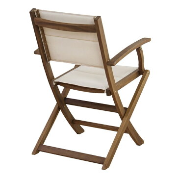 マリーノ チェア アイボリー 1脚ガーデンチェア 折りたたみ 木製 ウッドチェア フォールディング