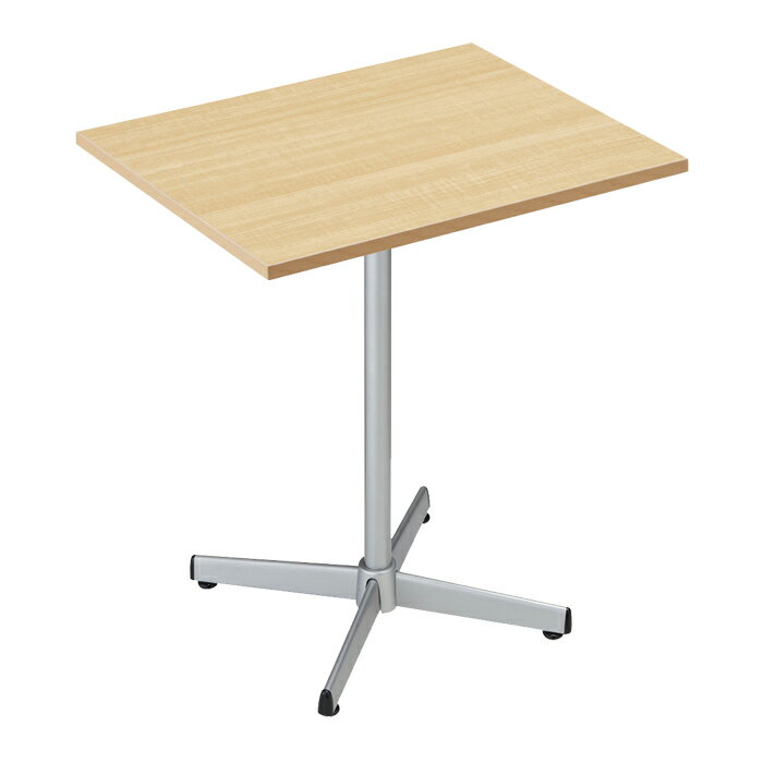 カフェテーブル メラミンタイプ（エクリュ） シルバー脚 1台ここでしか買えない！ストア・エキスプレスオリジナル商品 組み立て簡単！天板と支柱を固定して脚に差し込むだけ！カフェ テーブル 木製 おしゃれ テラス