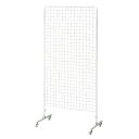 両面ネットスタンド W90×H190cm 白 1台ネット面の高さが160cmあり、 また、ネット両面に商品を陳列できるので大容量の陳列が可能です。ネット面の横幅...