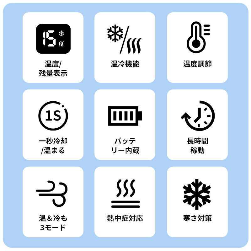 ●ネッククーラー ネックヒーター 冷却 温熱 三つの部分冷製 2way 熱中症対策 暑さ対策 冷感 瞬間冷却 -18℃ USB充電式 3500mAhバッテリー内蔵 暖房 携帯クーラー 首掛けエアコン 省エネ 軽量 静音 サイズ調整可 モード/温度調節 防水 業務用 クール アウトドア