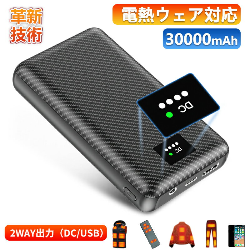 電熱ベスト専用 バッテリー USB/DC出