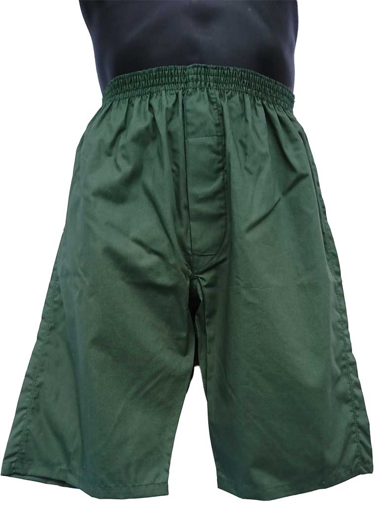 ロングトランクス ひざ丈 ステテコ 日本製 ルームウェア 部屋着 ハーフパンツ バレンタイン ギフト 誕生日 プレゼント 風水カラー 緑色 M L 綿100% 前開き